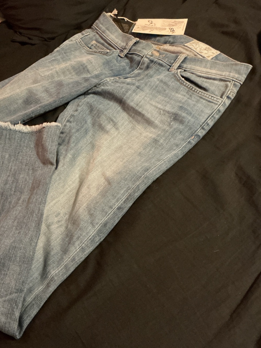 Siwy Light Blue Ankle Jeans with Frayed Hem